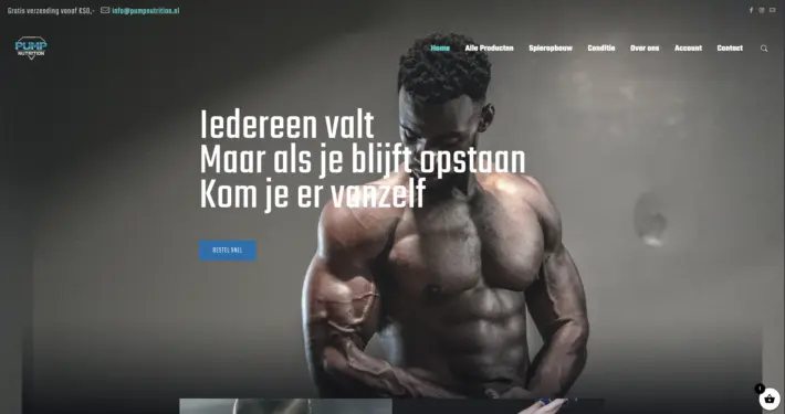 PUMP Nutrition webdesign project